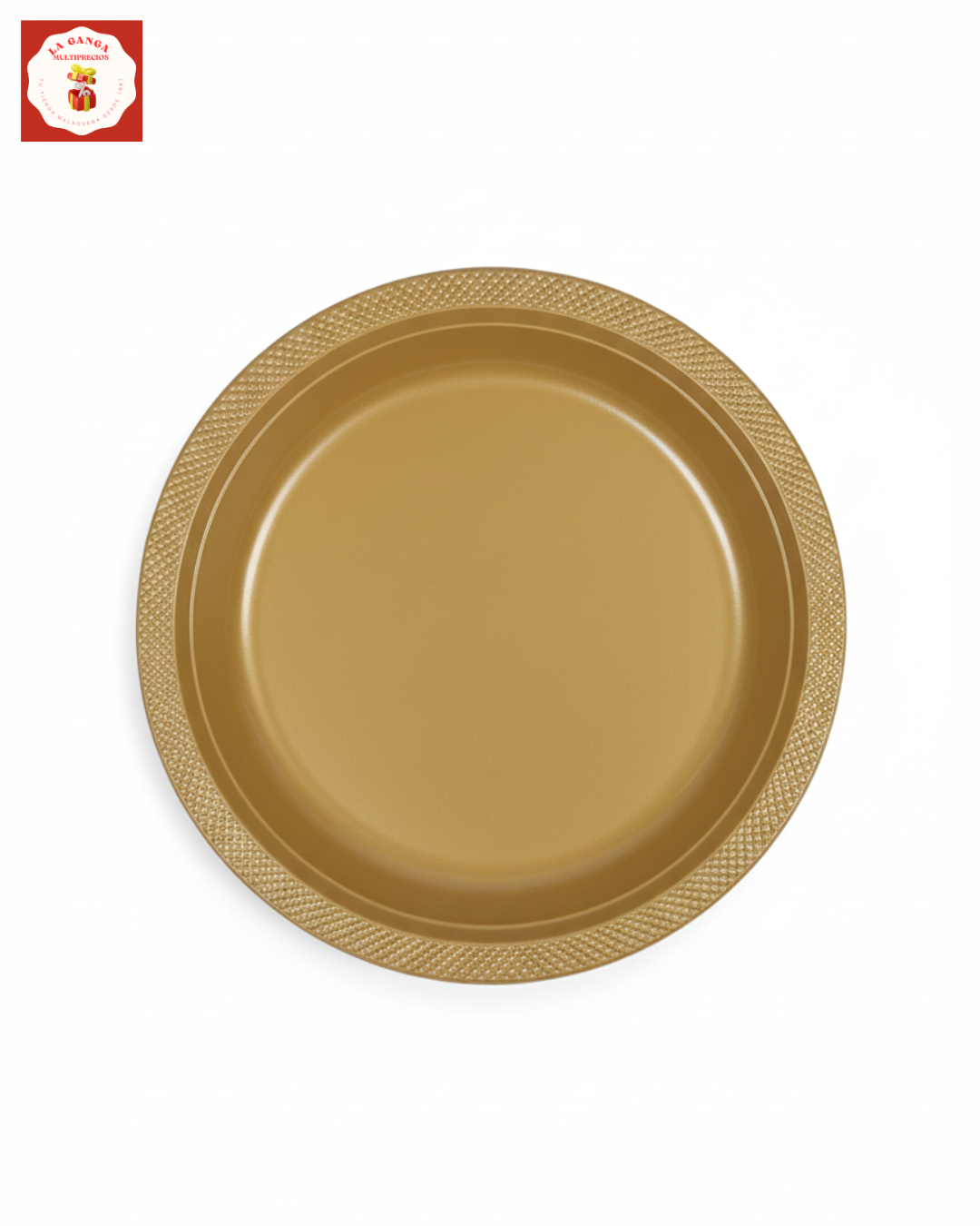 Pack 10 Platos Base Dorados Elegantes - Menaje de Lujo para Nochevieja La Ganga