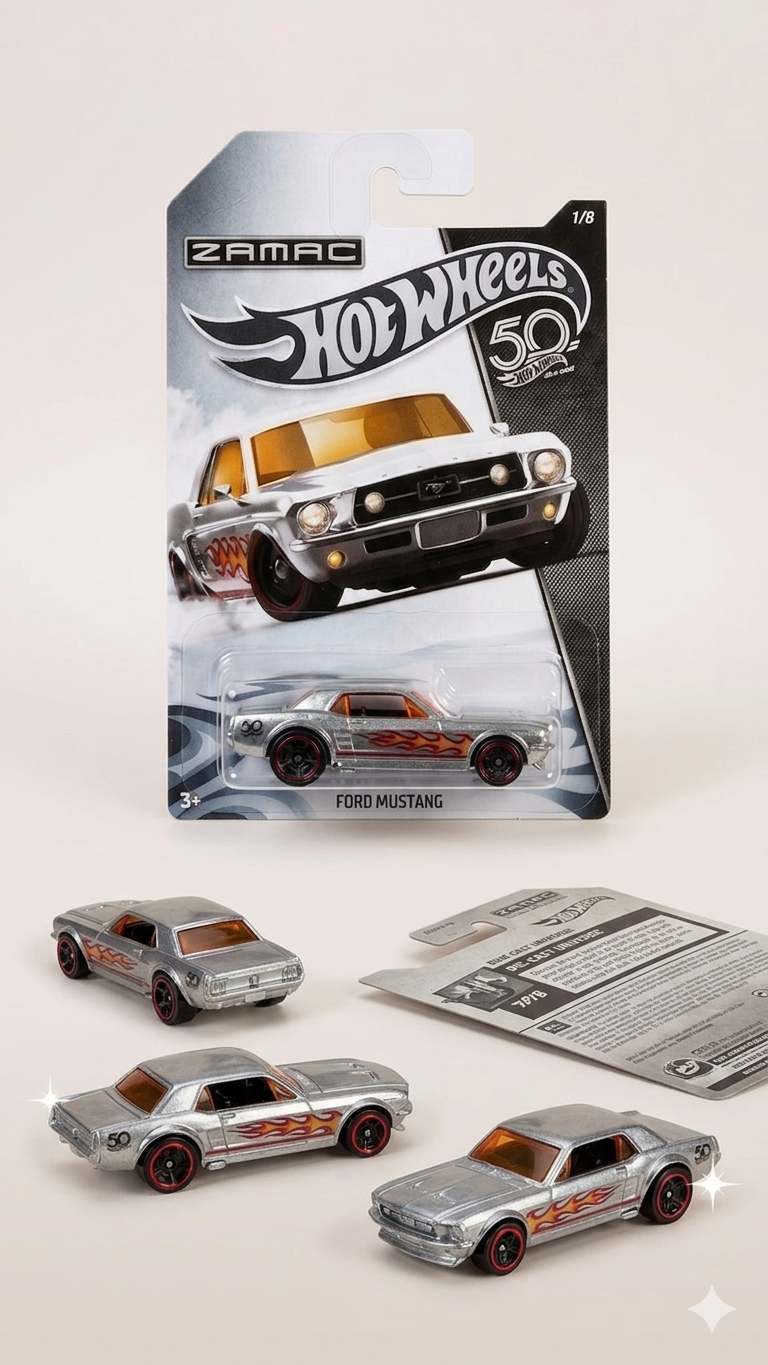 Hot Wheels 50th Anniversary Zamac '67 Ford Mustang Coupe