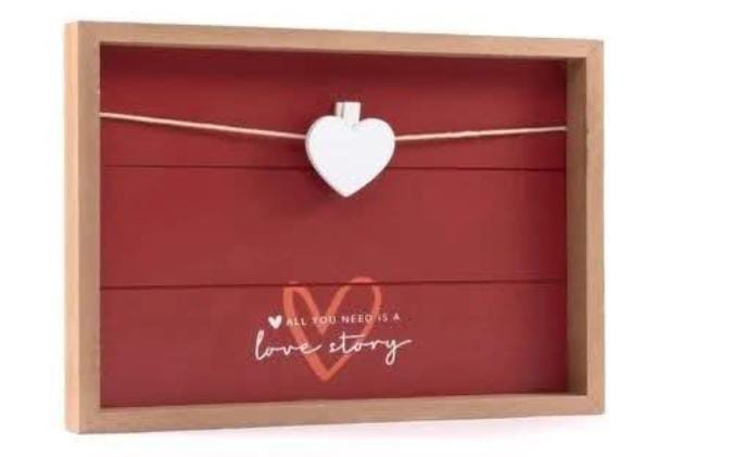 Marco Foto Colgante Love Story con Pinzas