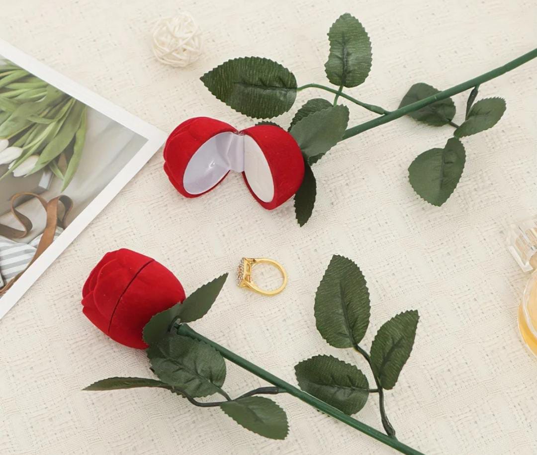 Cajita para Anillo en Forma de Rosa - 2,50€