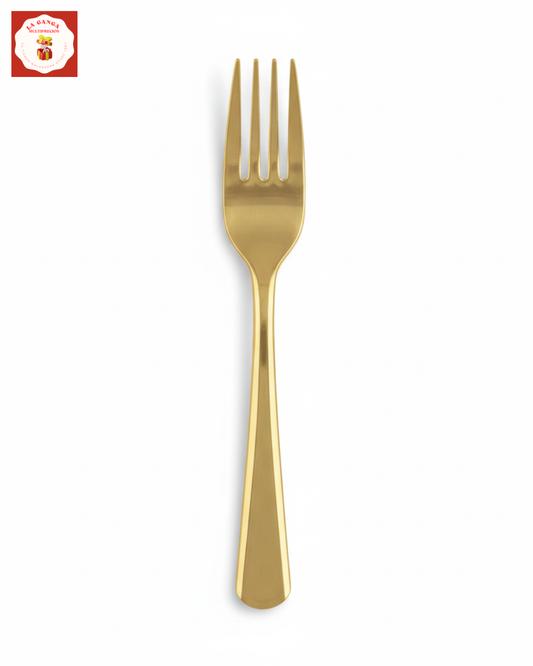 Set de 6 Cubiertos Dorados Desechables - Cubiertos de Fiesta Elegantes La Ganga