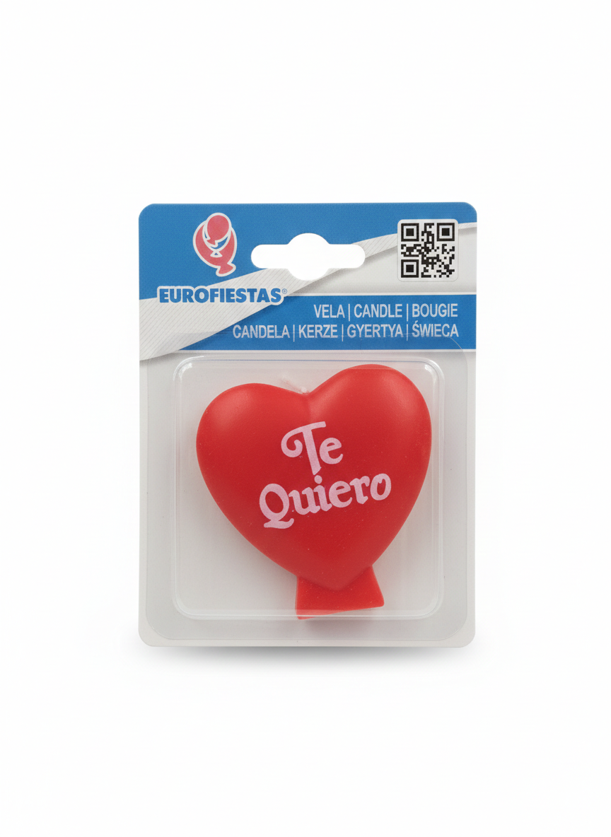 Vela de Corazón Te Quiero - San Valentín