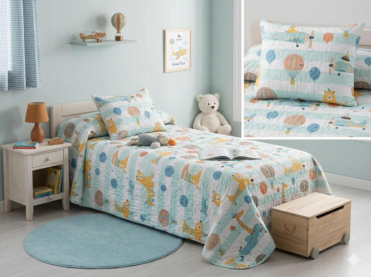 Colcha infantil Animal Planet 90 cm