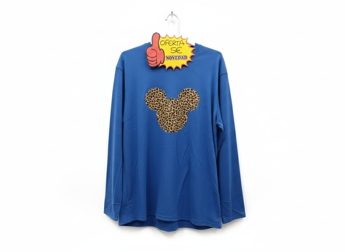 Camiseta de Punto Manga Larga Mickey Mouse