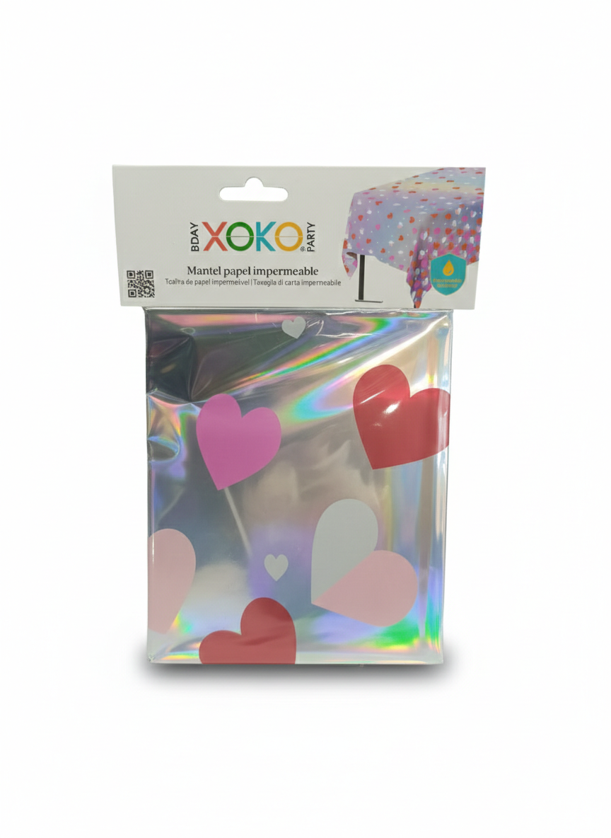Mantel Impermeable de Corazones San Valentín