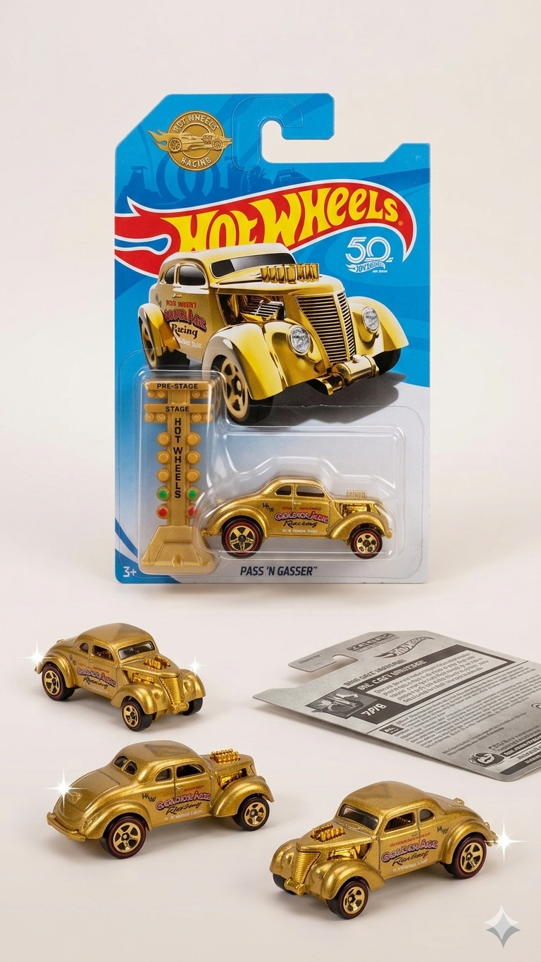 Hot Wheels 50th Anniversary Pass 'N Gasser Gold Edition