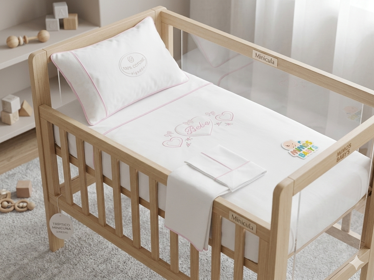 Sábanas Mini Cuna Tríptico 100% Algodón