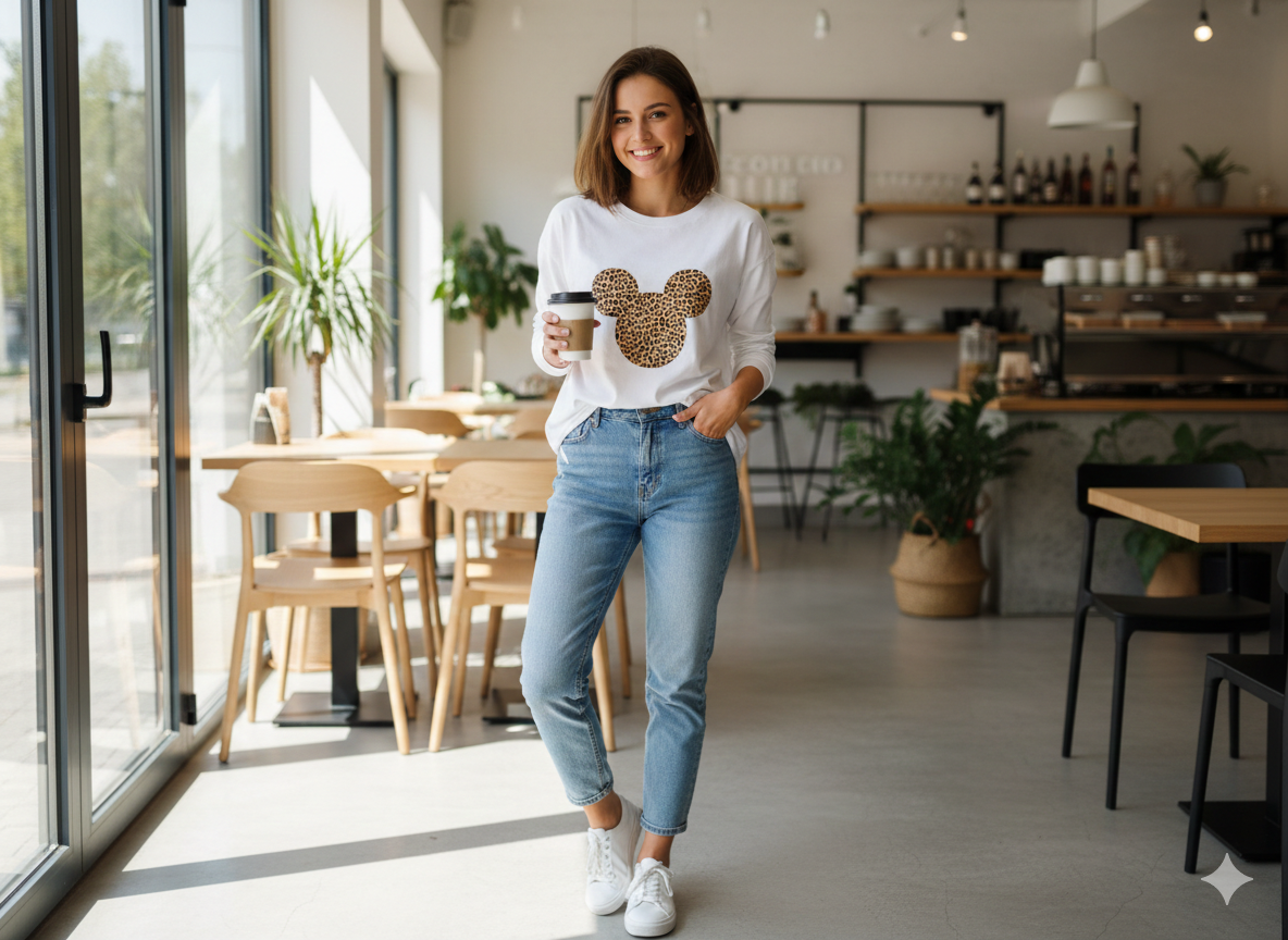 Camiseta de Punto Manga Larga Mickey Mouse