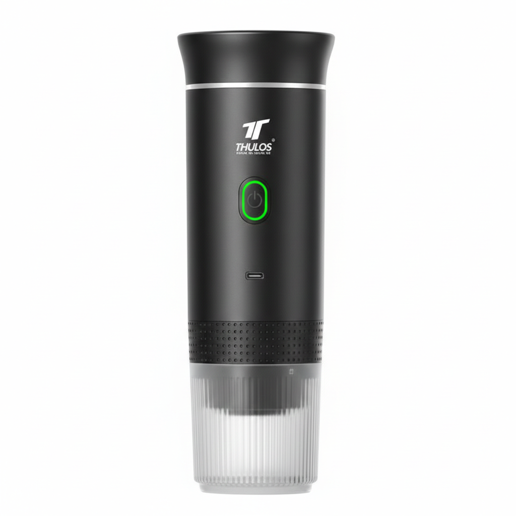 Cafetera portátil, 20 bares de presión. Admite 2 tipos de cápsulas + café molido. THULOS TH-CM06