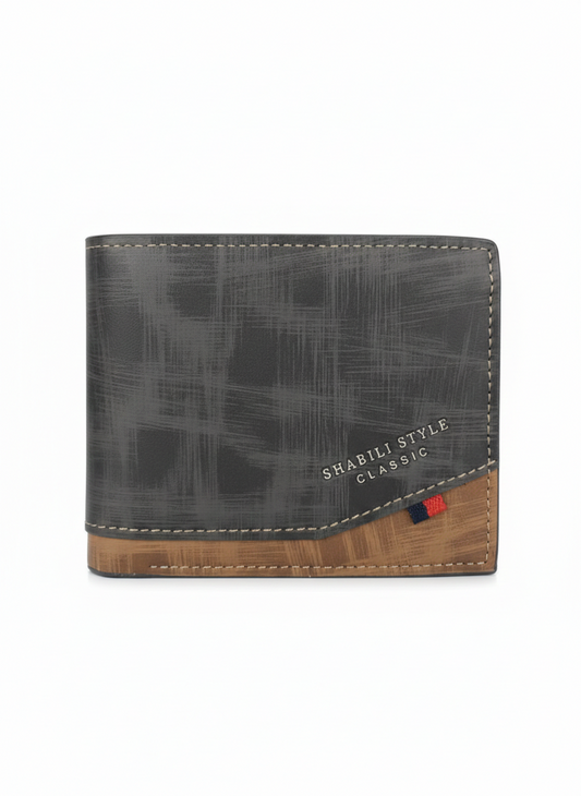 Cartera para Hombre - Gris y Marrón