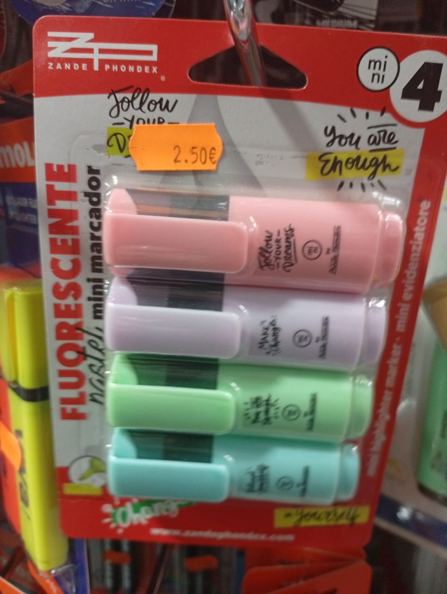 Mini Subrayadores Pack de 4