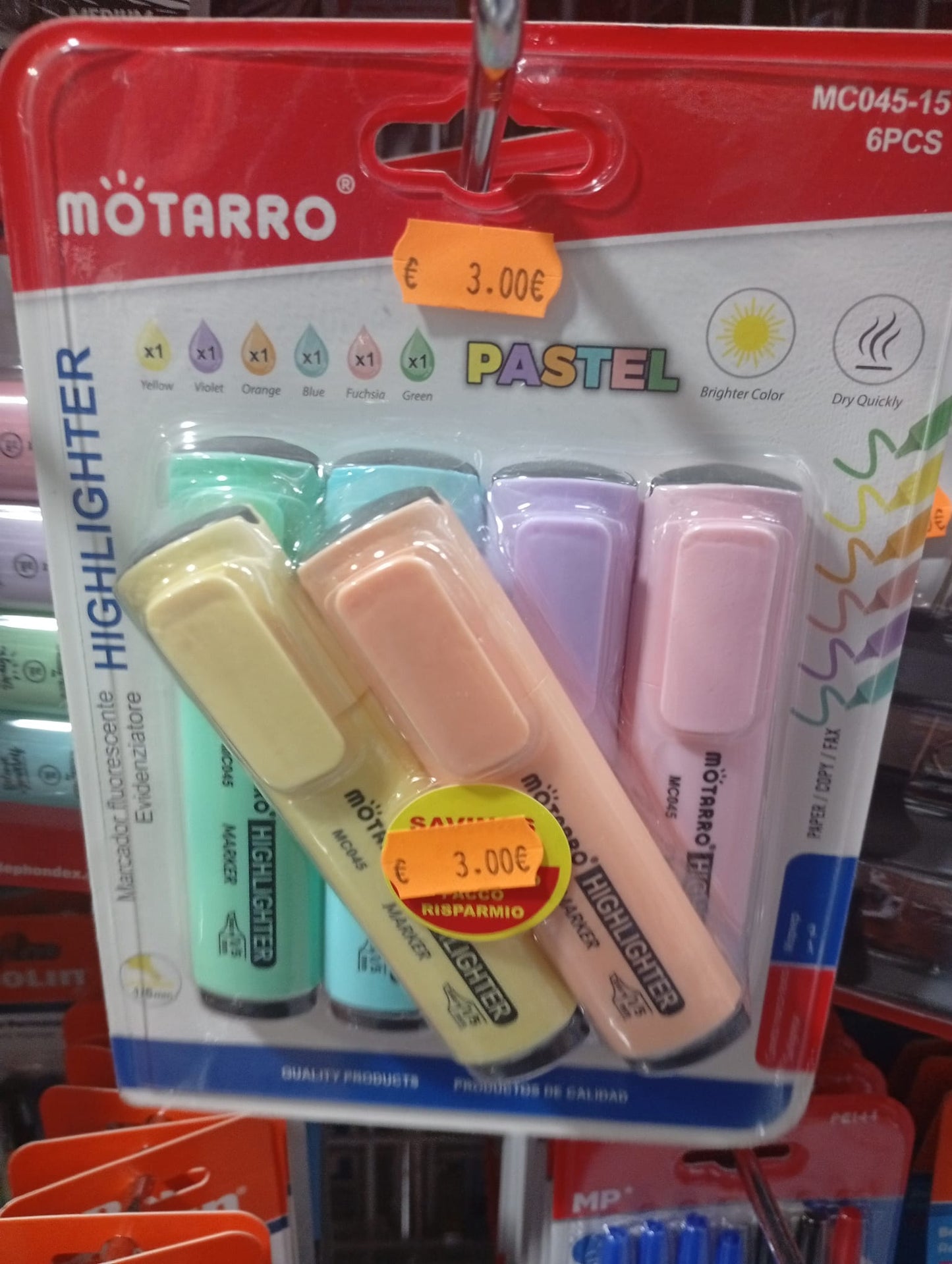 Subrayadores Tonos Pastel Pack de 6