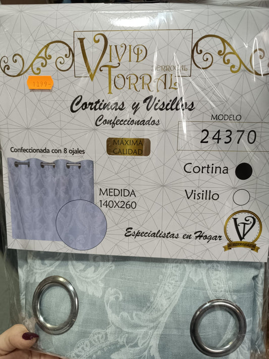 Cortina Confeccionada 8 Ojales 140x260