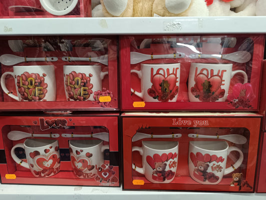 Tazas Dobles con Cuchara