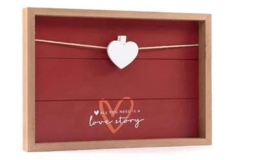 Marco Foto Colgante Love Story con Pinzas