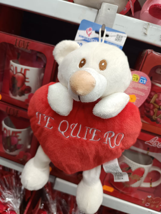 Oso de Peluche San Valentín con Corazón - 4,99€